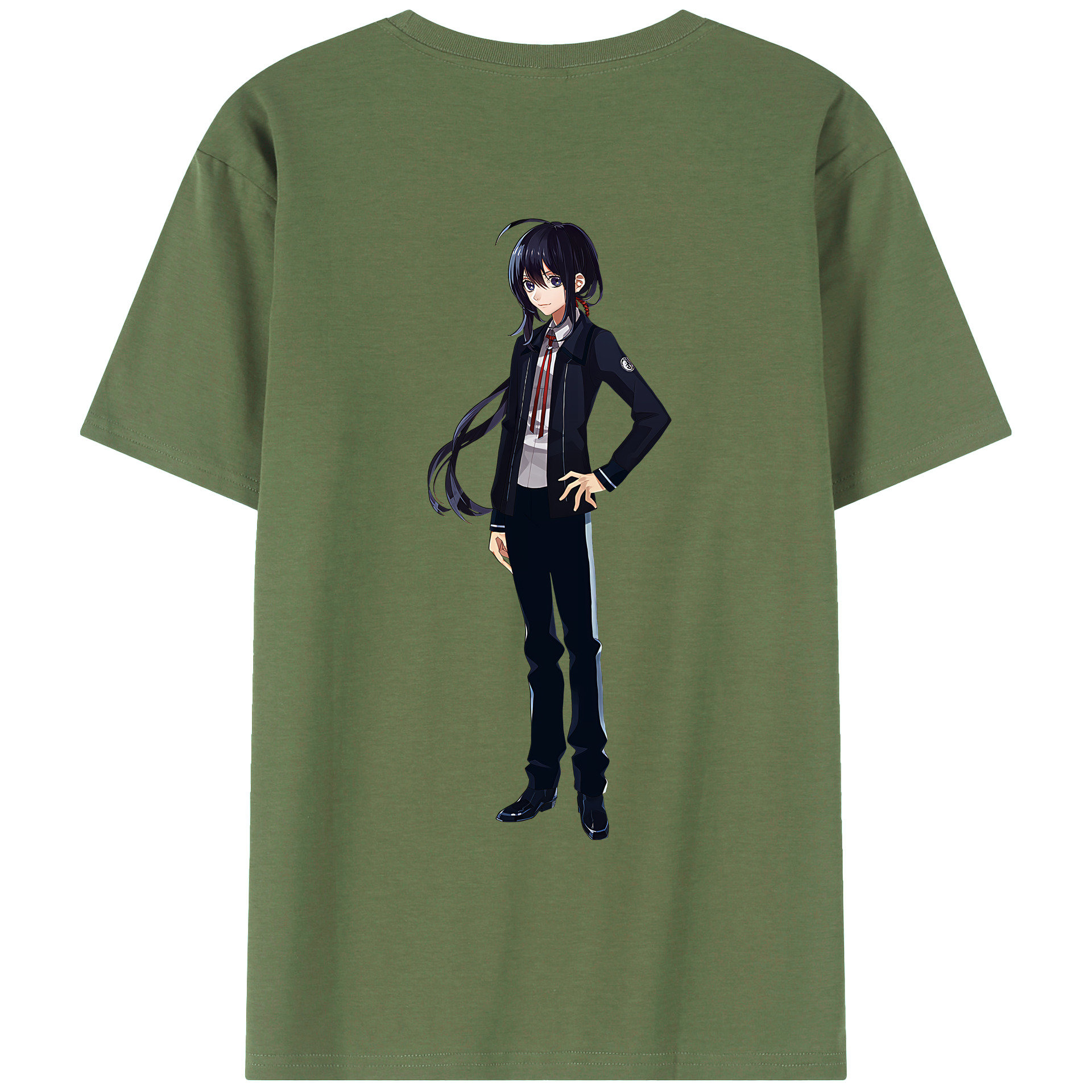 （画像用） 刀剣乱舞 Touken Ranbu 綿100％ メンズ半袖Tシャツ（バックプリント） 通気性
